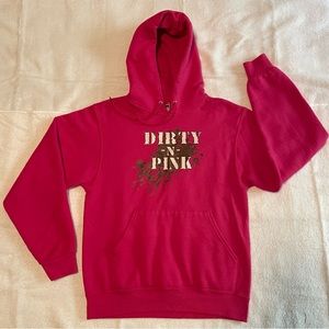 Dirty-N-Pink Women’s Hoodie Pullover Sweatshirt Size Small Pink Jerzees